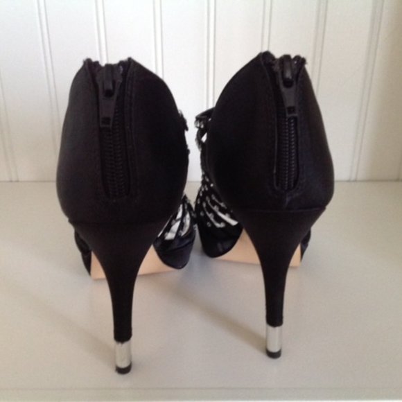 BLACK SEXY 4 1/2" HEEL WITH RHINESTONES - Picture 5 of 7